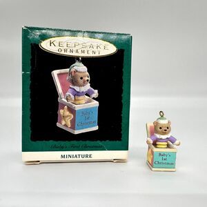 Hallmark Keepsake Baby's First Christmas Miniature Christmas 1993 Ornament